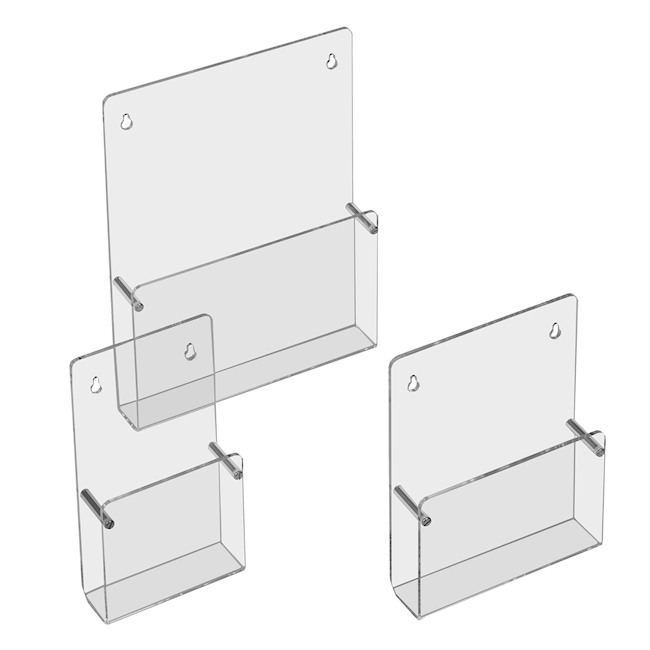 Brochure holder Screw 1/3 A4 high